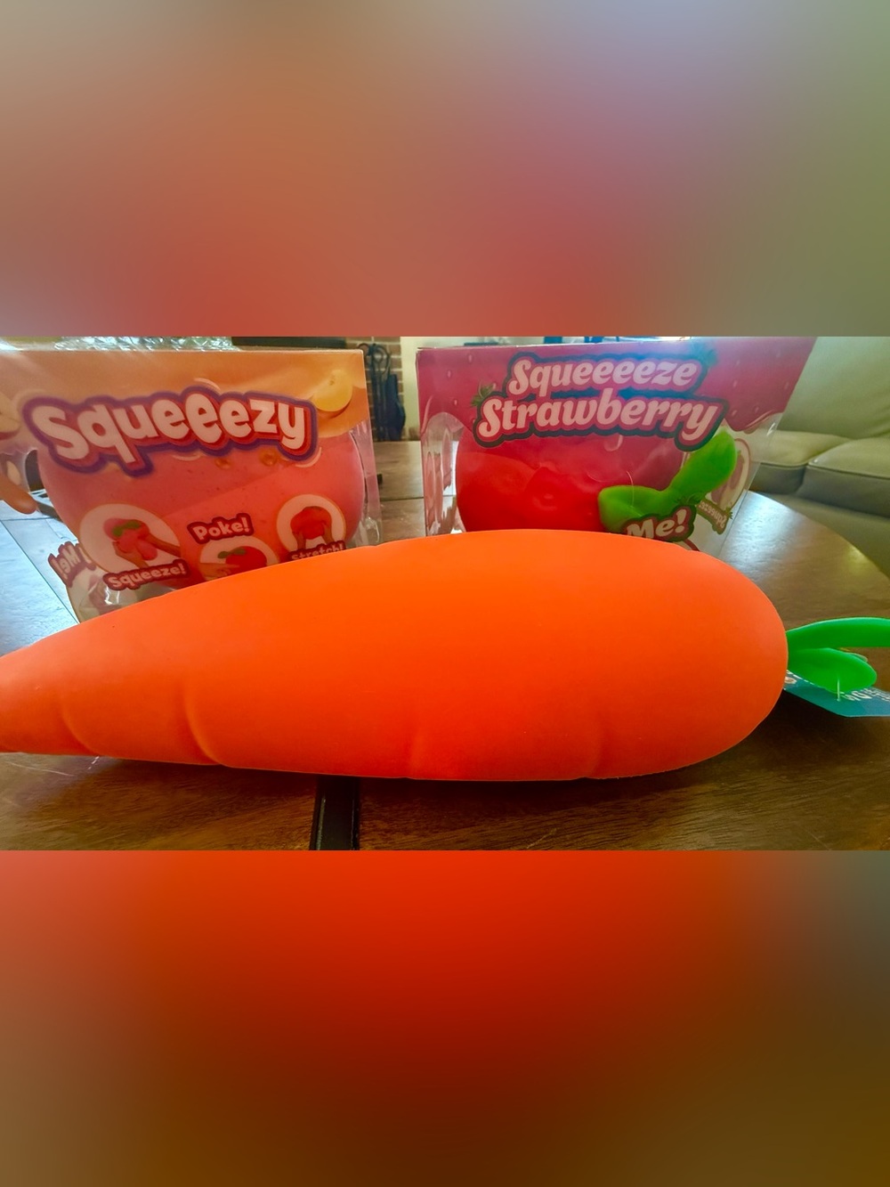 NWT Farmer’s Market of Squeezy Produce Squeezy Peach+ Strawberry + Carrot